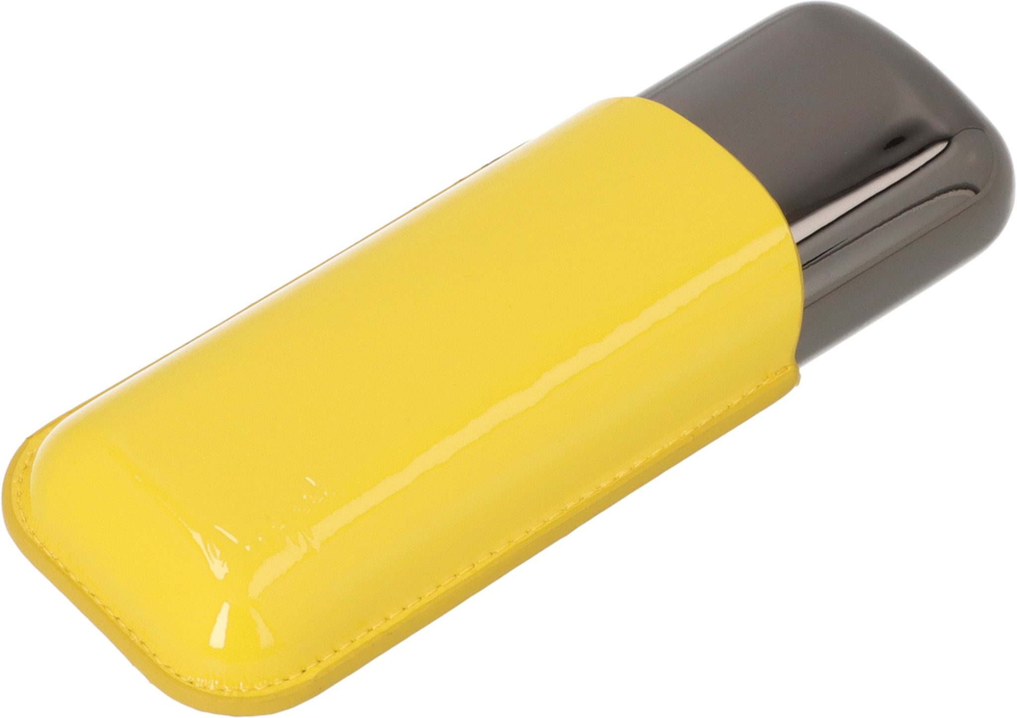 Leder/Metall gelb/anthrazit