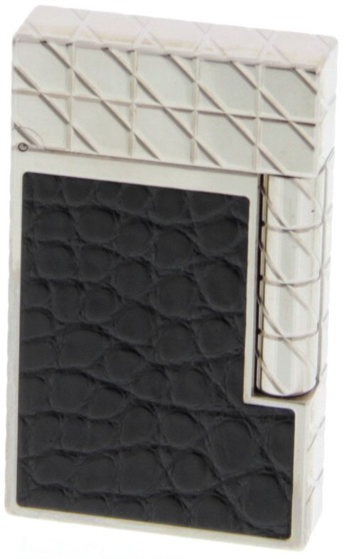 S.T. Dupont Ligne 2 Palladium Chinalack schwarz Kroko-Optik (016718)