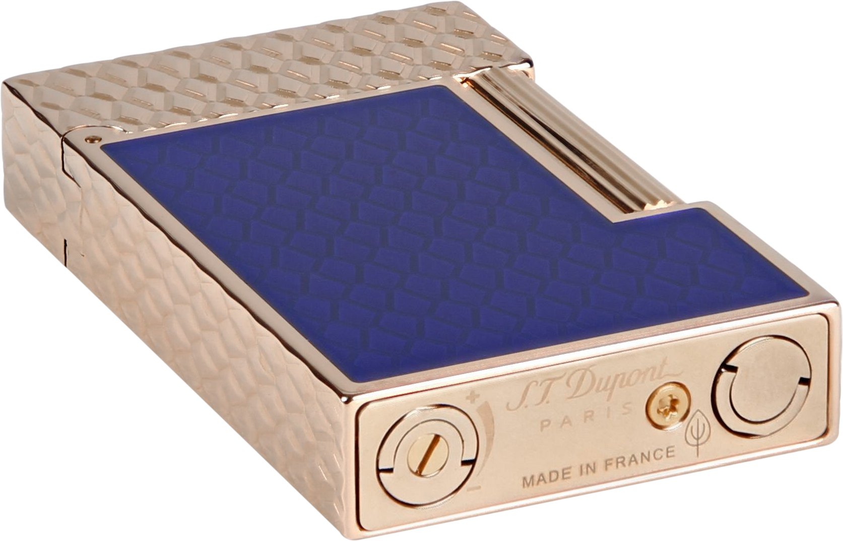 Dragon blue/rose gold liegend