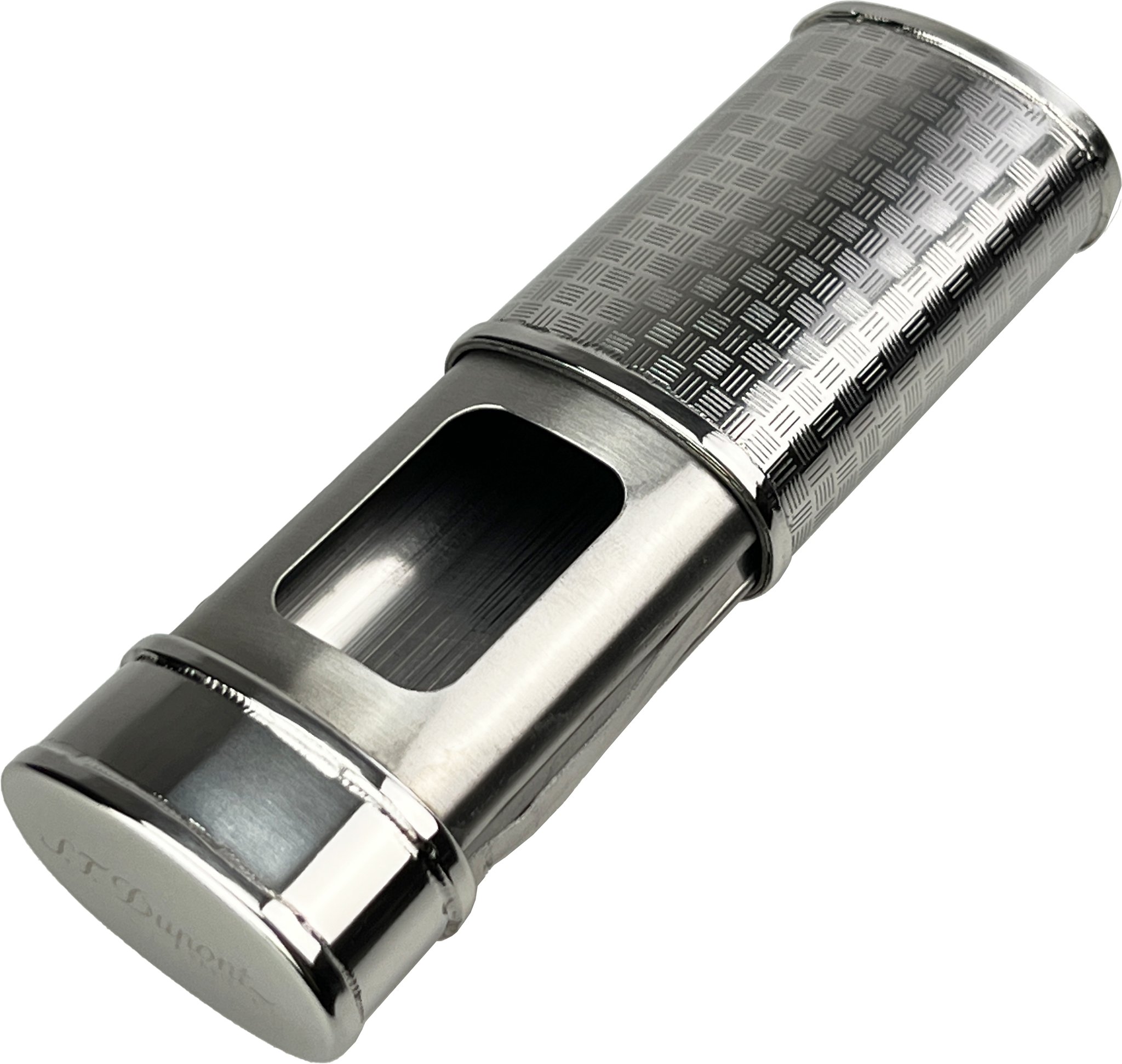 S.T. Dupont Aschenbecher Pocket Ashtray Silver offen