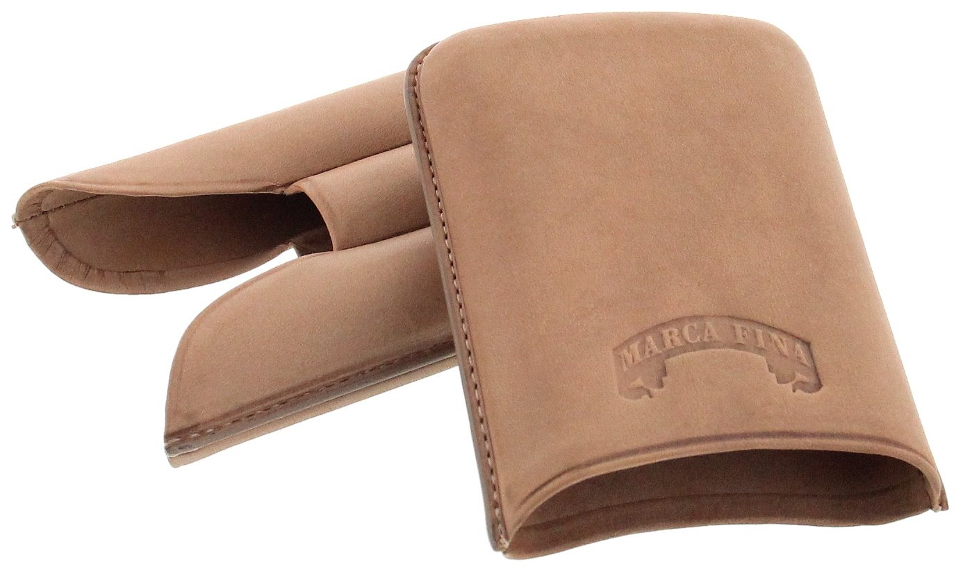 Marca Fina Lederetui 3er Robusto Elfenbein