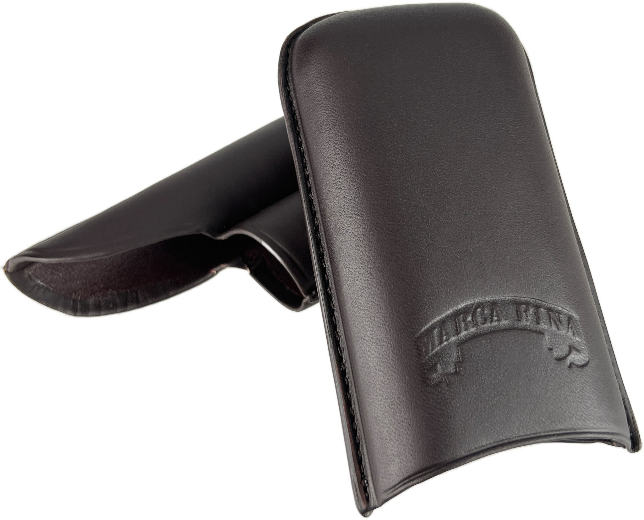 Marca Fina Lederetui 2er Robusto Cafebraun Detailbild