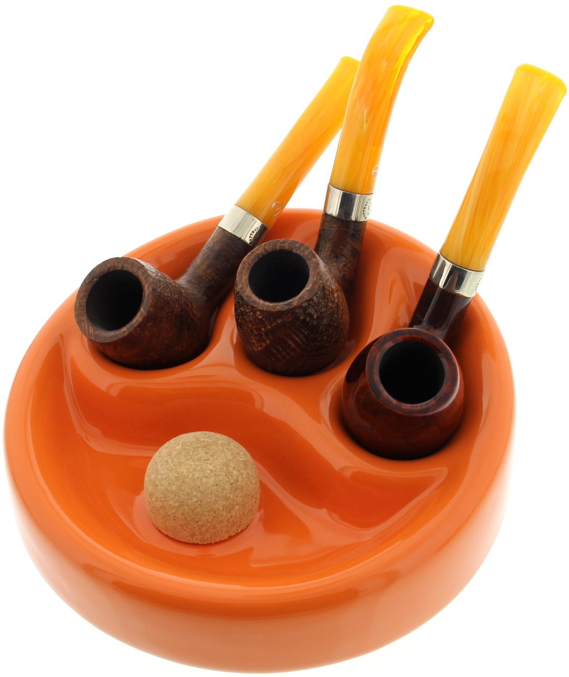 Guy Janot Pfeifenascher 3er Keramik orange glänzend (11084) Detailbild