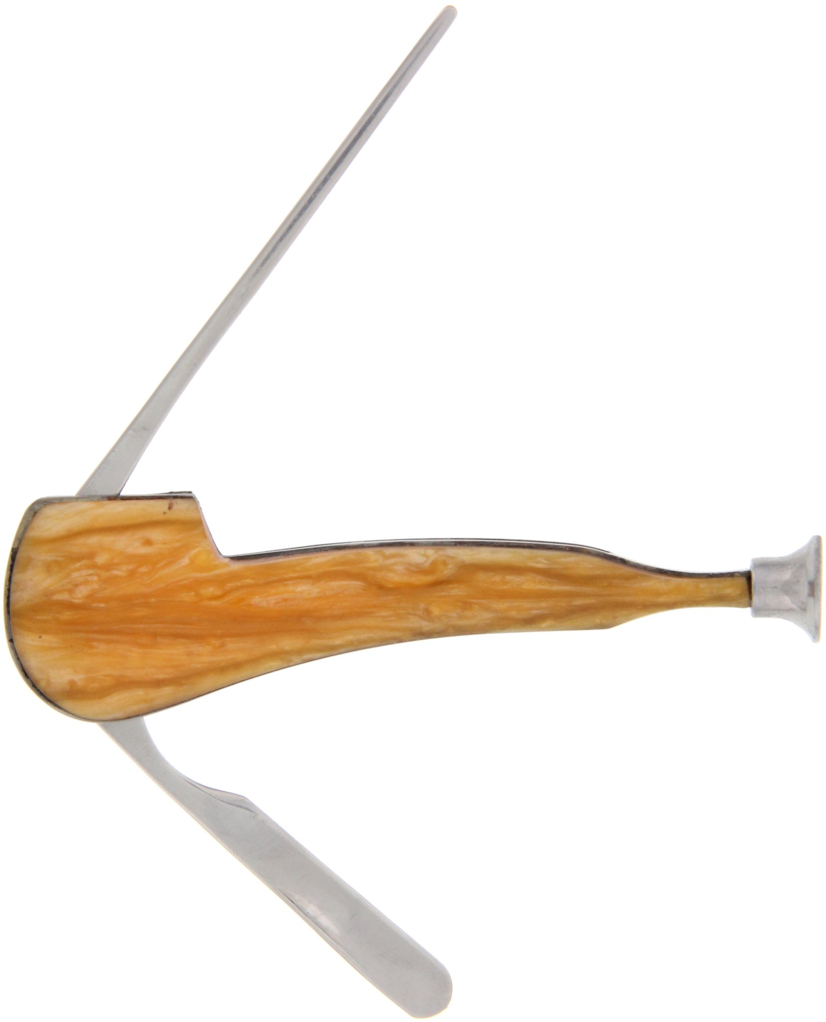 Guy Janot Pfeifenbesteck Pfeife bernsteinfarbig (491012) offen