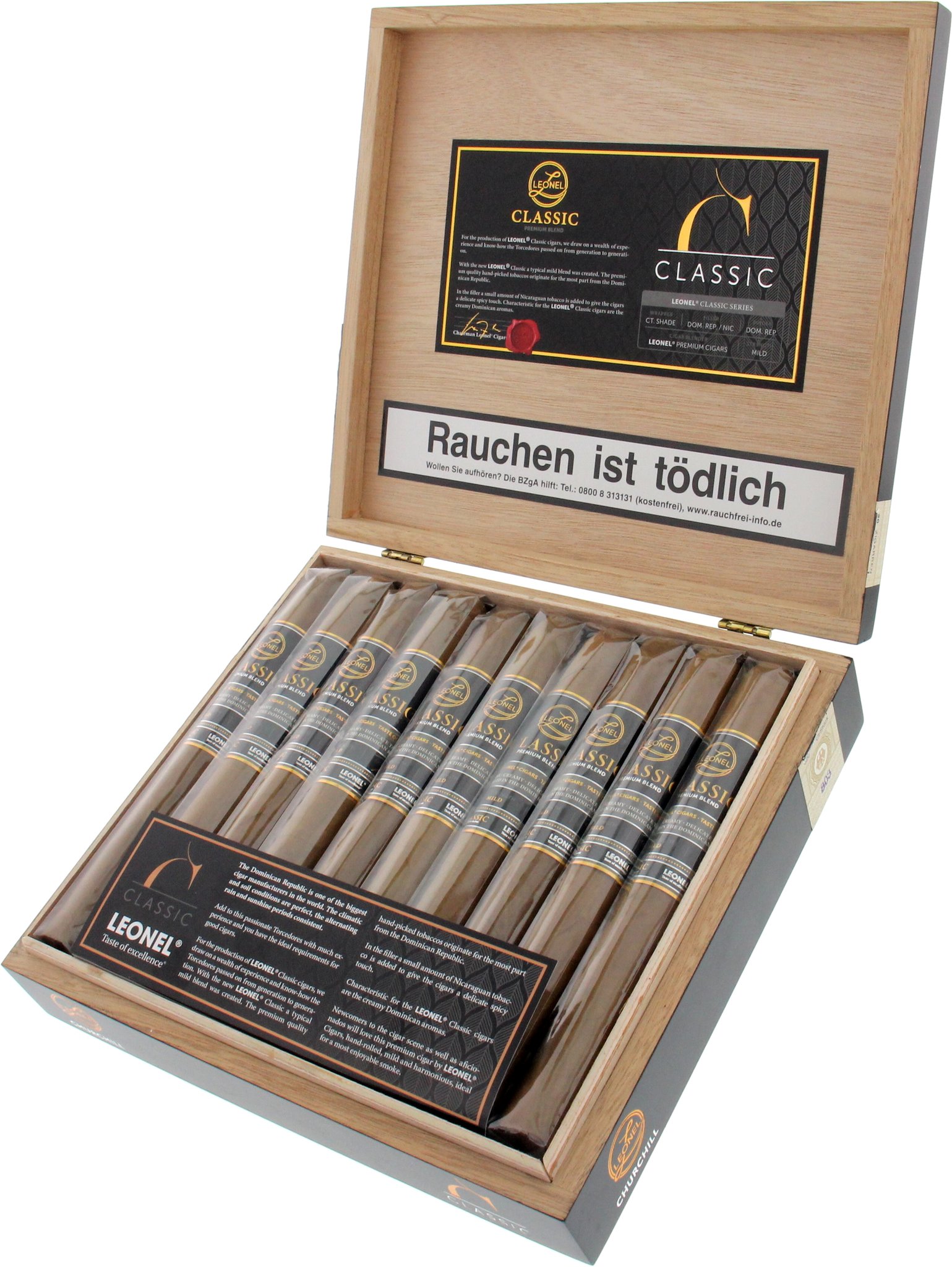 Leonel Classic Churchill (Edition 2020) Kiste offen
