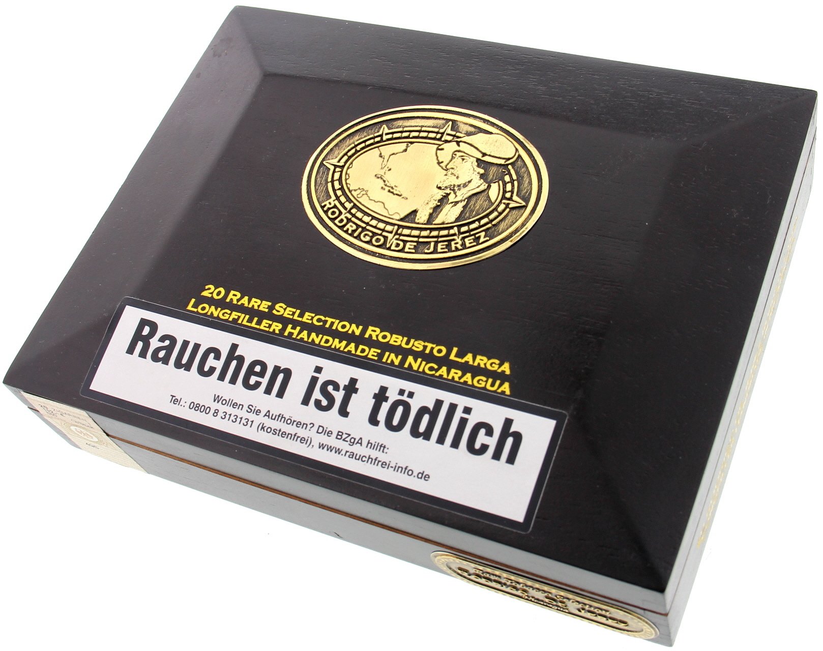 Rodrigo de Jerez BLAU Robusto Larga Rare Tobacco Selection Kiste