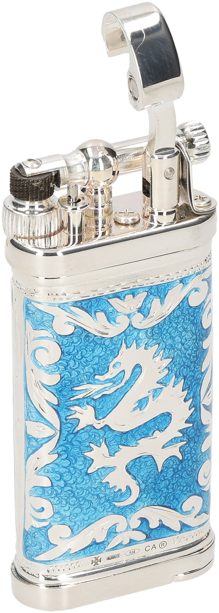 Doubleside Dragon Emaille azur 06