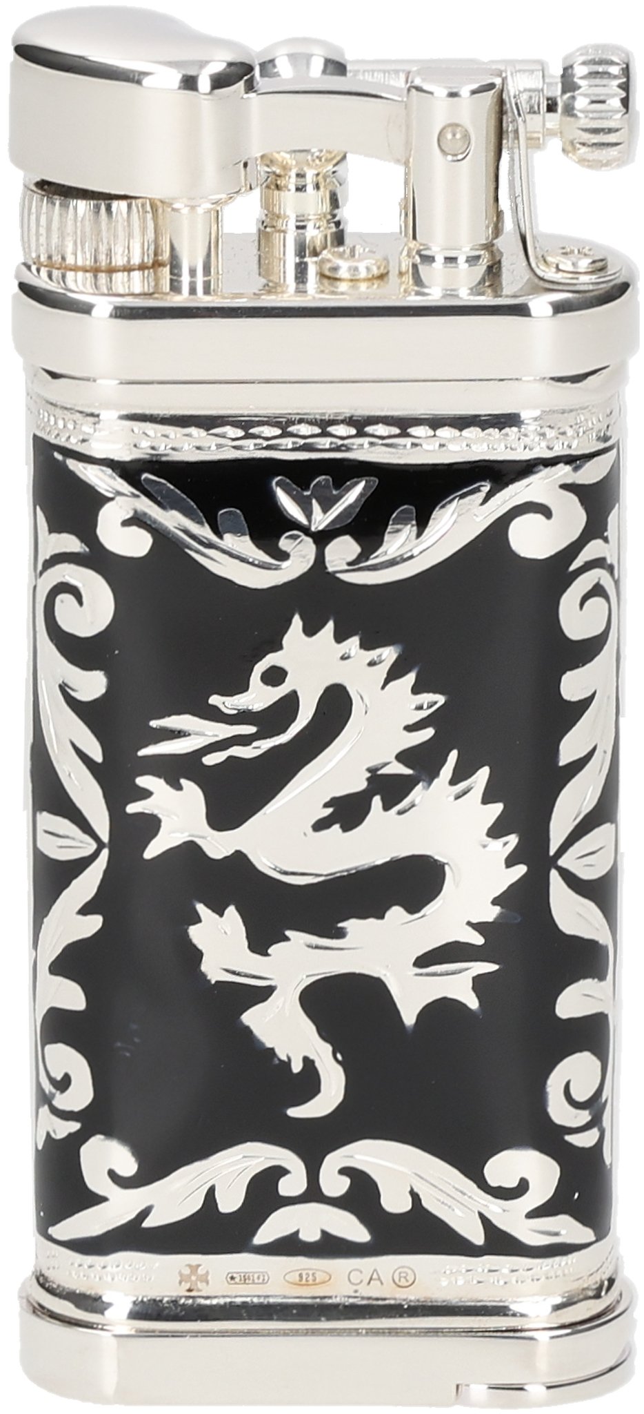 Doubleside Dragon Emaille schwarz 01