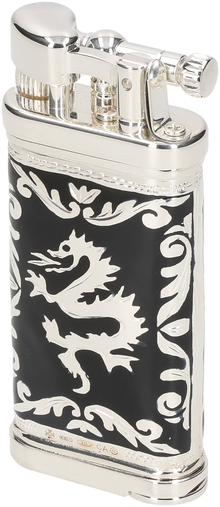 Doubleside Dragon Emaille schwarz 01