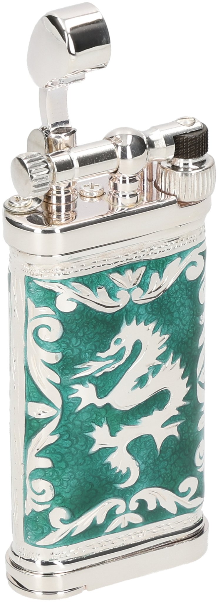 Doubleside Dragon Emaille grün 04