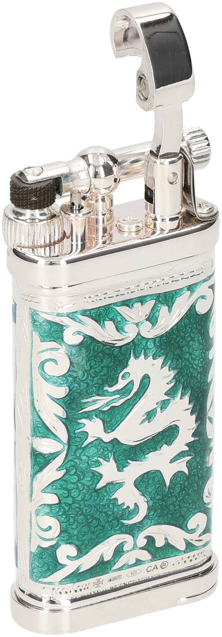 Doubleside Dragon Emaille grün 06