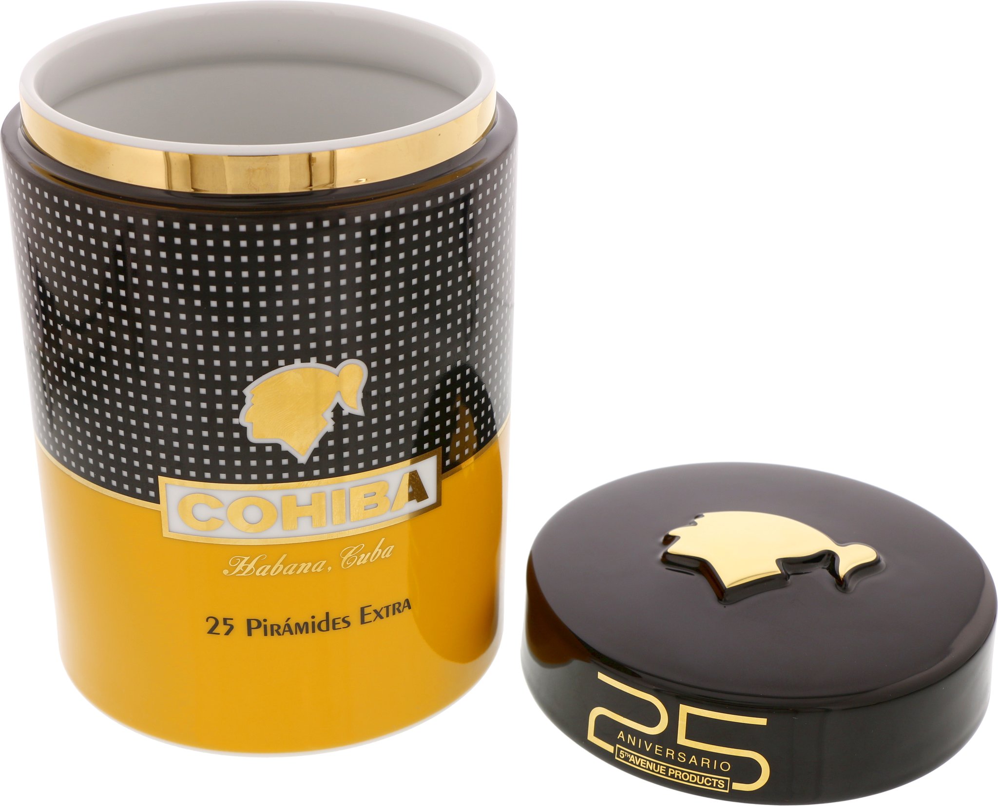 Habanos Jar (Porzellantopf) Cohiba Pirámides Jar offen