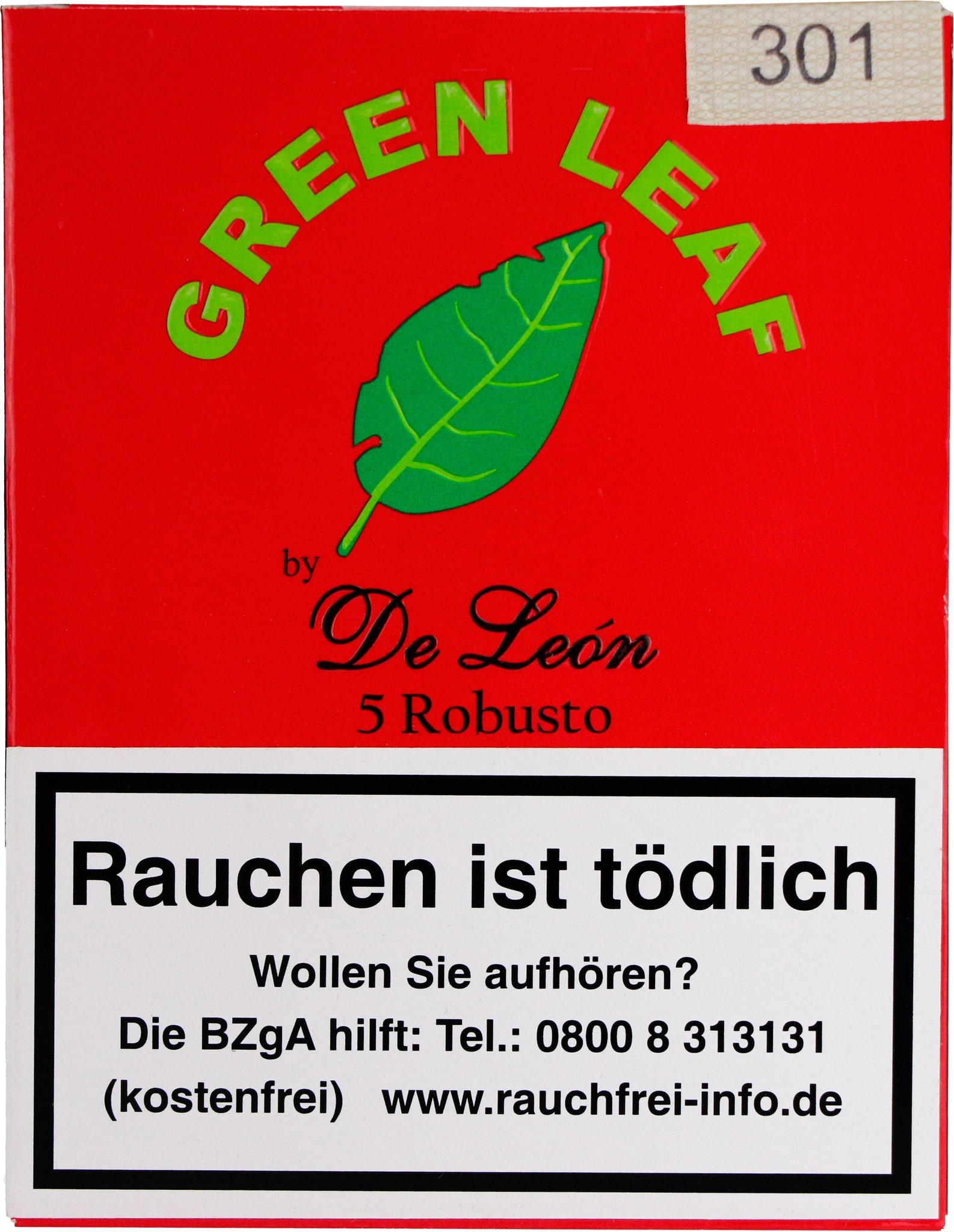 De Leon Zigarren Green Leaf Robusto (5er Packung)_02