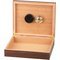 Classic Humidor Walnuss (561014) mit Standardbefeuchter und Hygrometer offen