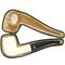 Altinay Meerschaum Pfeife glatt Bent (433001) Etui