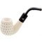 Altinay Meerschaum Pfeife graviert Bent (433101)