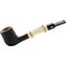 Rattray's Bamboo Pfeifen Billiard Sandblast Black B-Ware (16852)