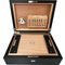 VegaFina Humidor schwarz Leder offen