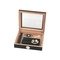 Classic Humidor Set Glasdeckel schwarz offen