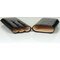 Martin Wess Premium Lederetui - Kroko black 3er Corona Kroko (597) offen