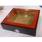 Classic Humidor Schwarz mit rotem Rahmen