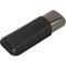 Leder/Metall schwarz/anthrazit